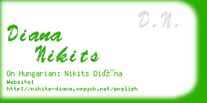 diana nikits business card